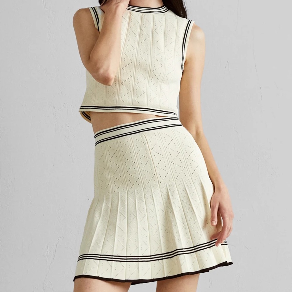 Sandro Cream skirt and top